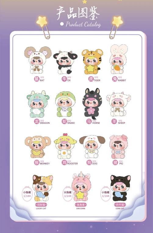 DOUBAO RONG RONG - Zodiac Series Mini Vinyl Plush Blind Box SHOW.U TOYS - Image 16