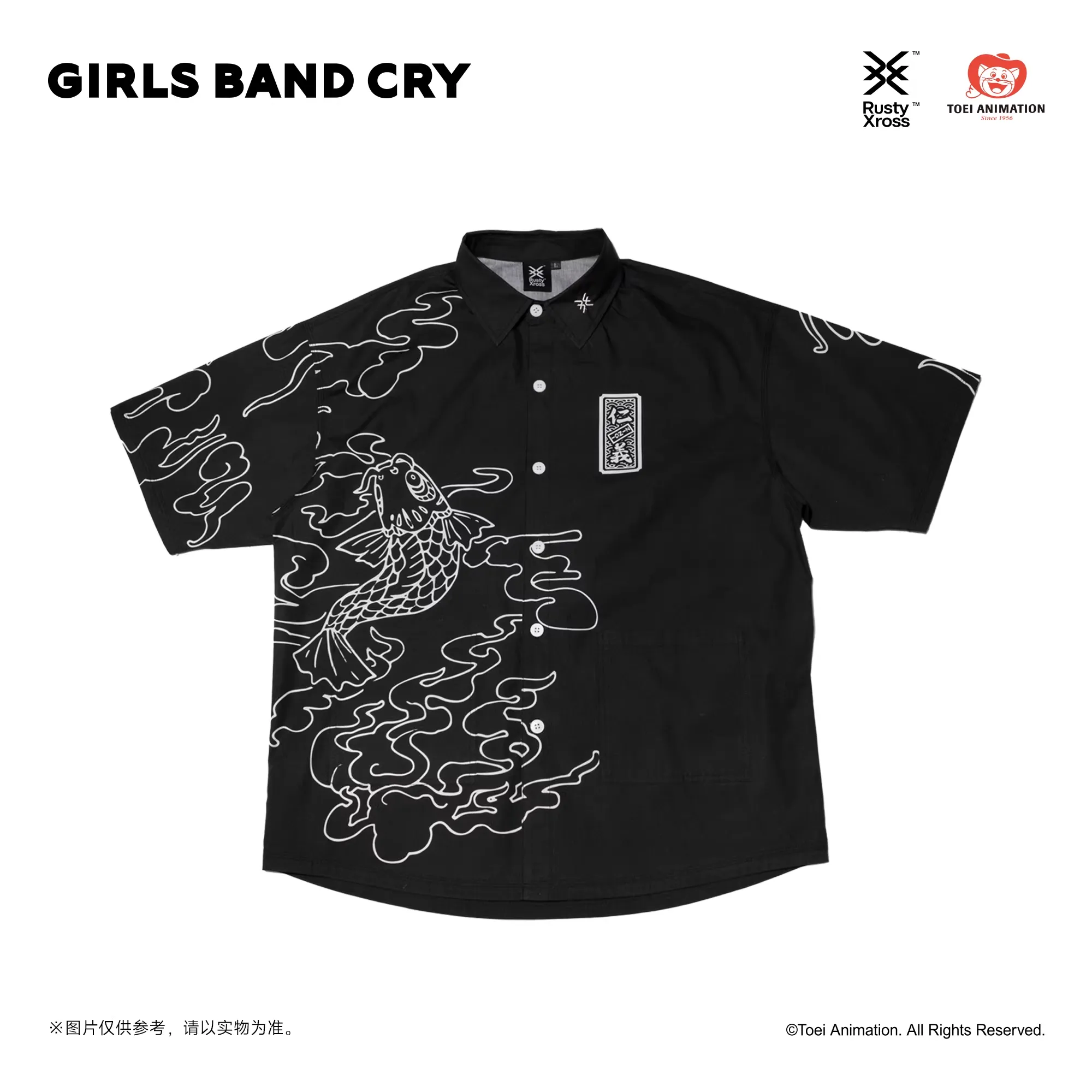 GIRLS BAND CRY - Black Short Sleeve Printed Shirt RustyHermit - Image 6