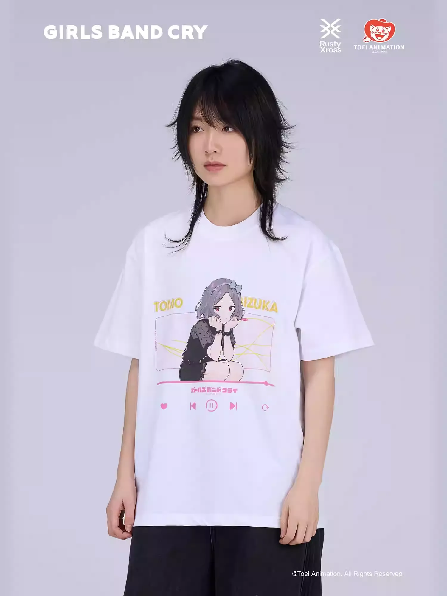 GIRLS BAND CRY - Tomo Ebizuka Character T-shirt RustyHermit