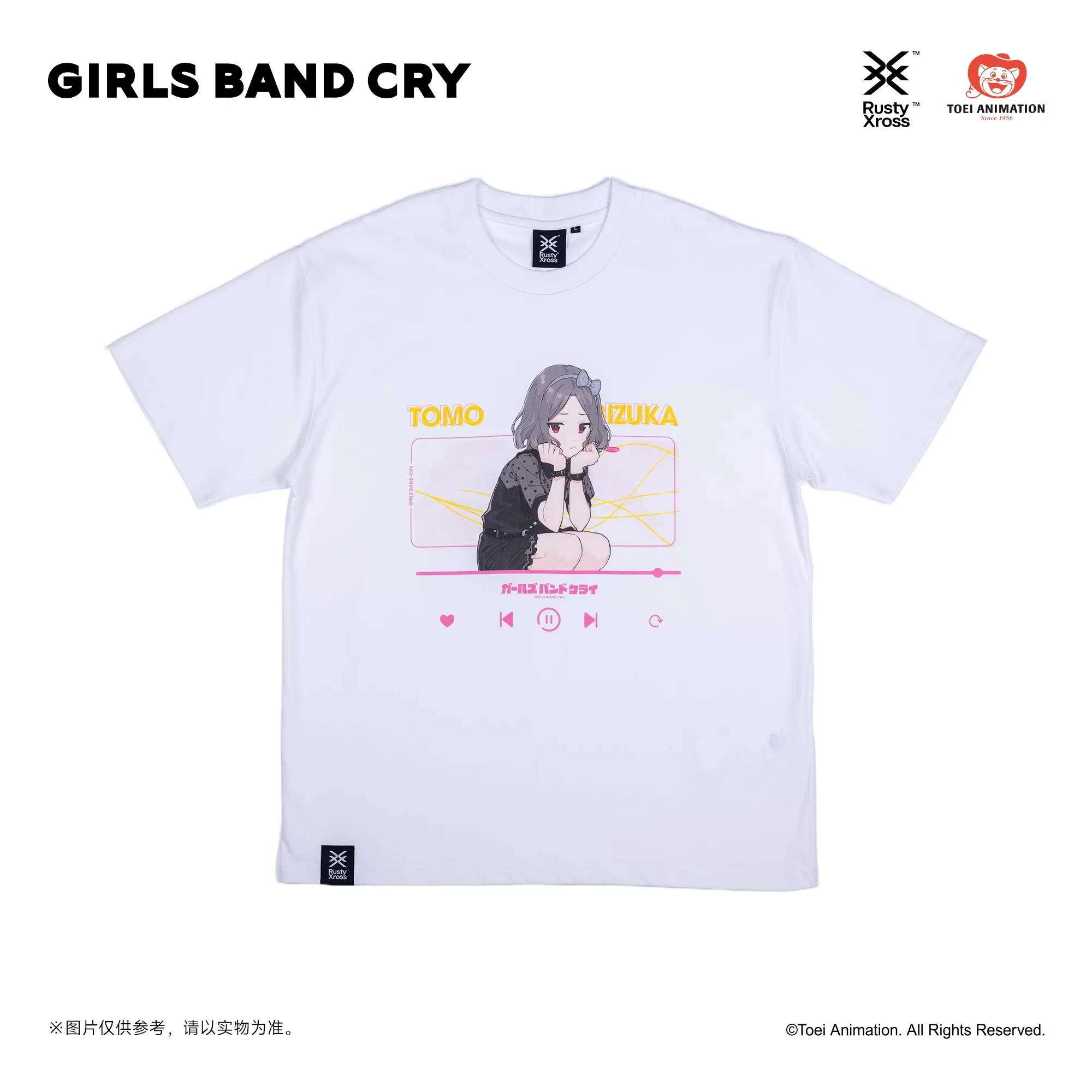 GIRLS BAND CRY - Tomo Ebizuka Character T-shirt RustyHermit - Image 2