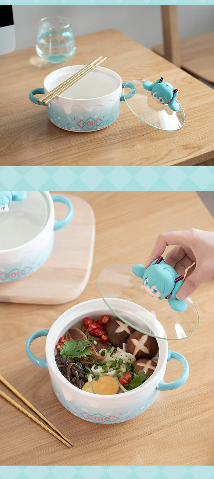 Hatsune Miku - Hatsune Miku Angry Pouty Face Bowl (with lid) Moeyu - Image 13