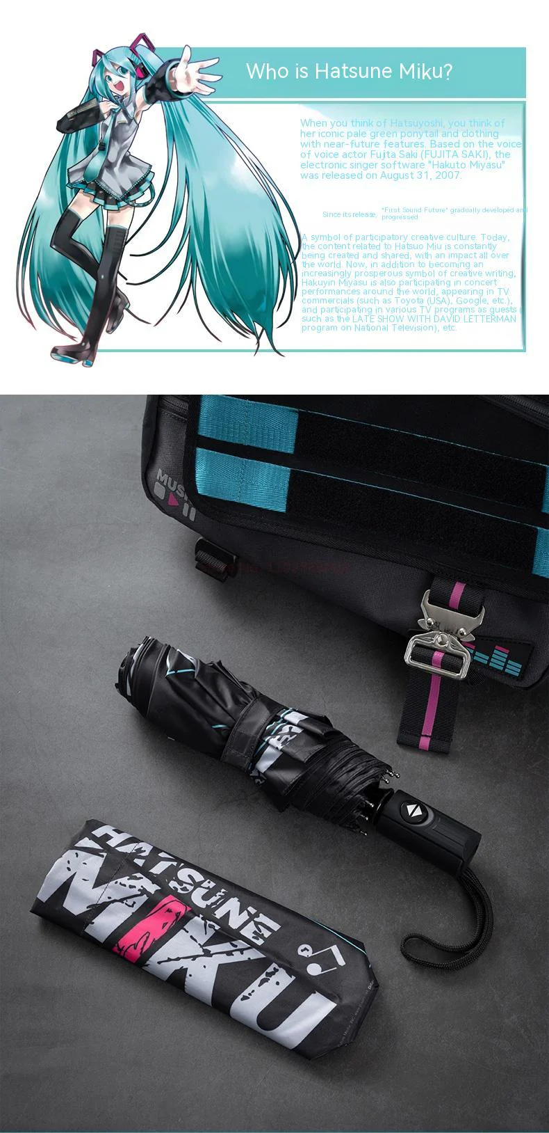 Hatsune Miku - Hatsune Miku Graffiti Automatic Folding Umbrella Moeyu - Image 11