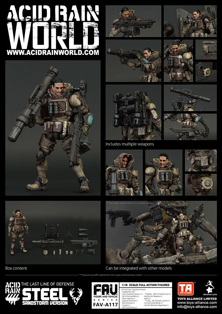 [Pre-order] Acid Rain World - FAV-A117 Steel (Sandstorm Version) 1/18 Scale Action Figure Toys Alliance Limited - Image 2