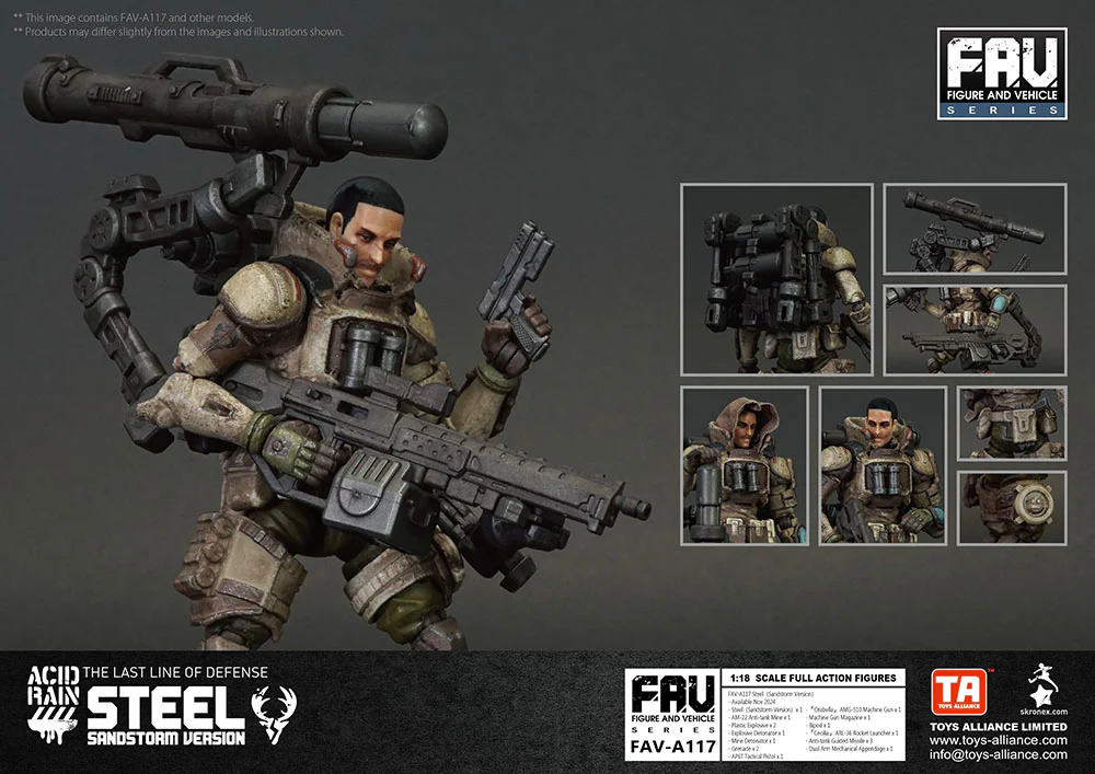 [Pre-order] Acid Rain World - FAV-A117 Steel (Sandstorm Version) 1/18 Scale Action Figure Toys Alliance Limited - Image 4
