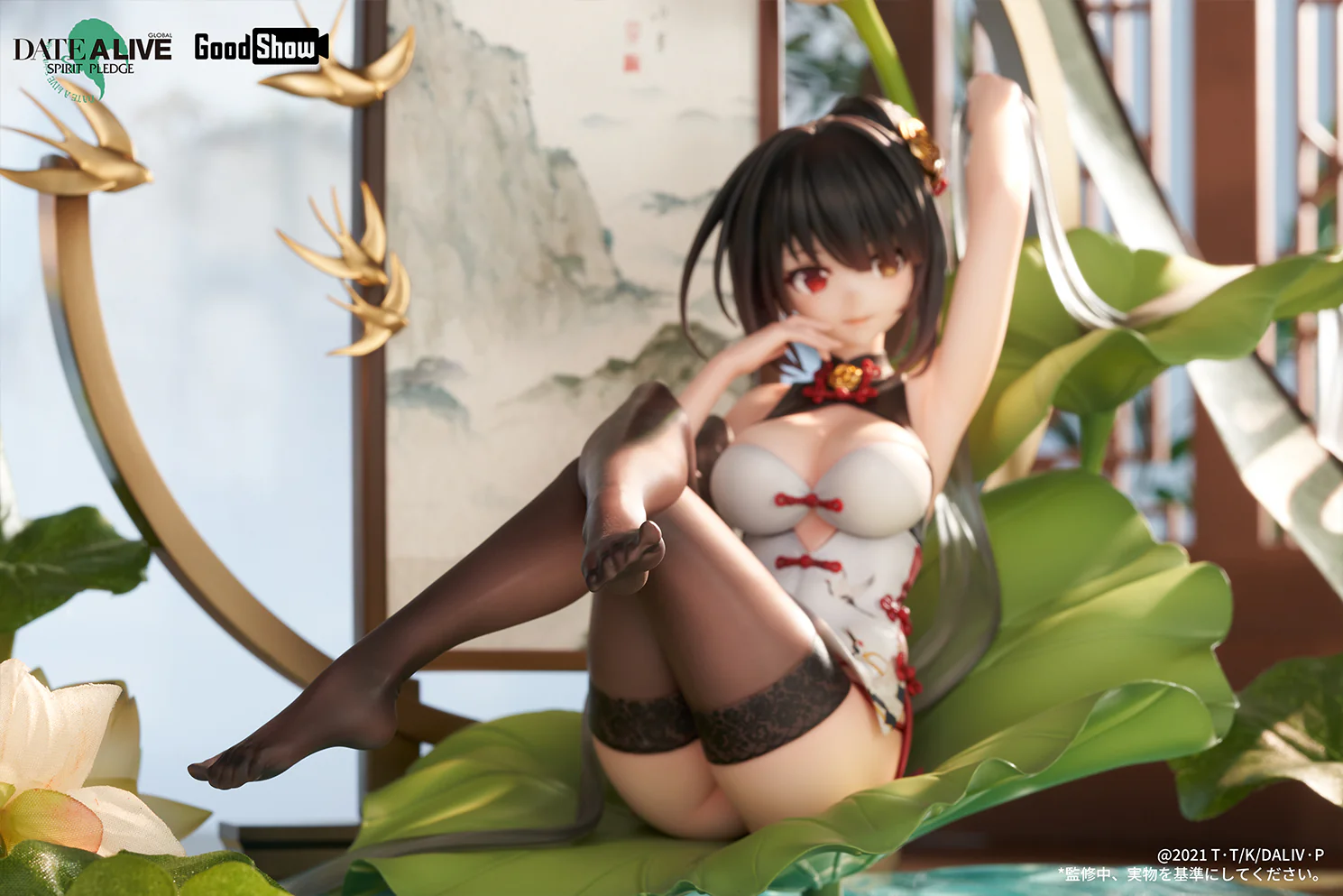 [Pre-order] DATE A LIVE - Tokisaki Kurumi (Sumi Black Chinese Dress Ver.) 1/7 Scale Figure GoodShow - Image 6