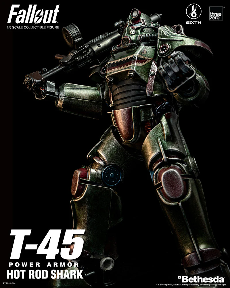 [Pre-order] Fallout - T-45 Hot Rod Shark Power Armor 1/6 Scale Action Figure ThreeZero - Image 4
