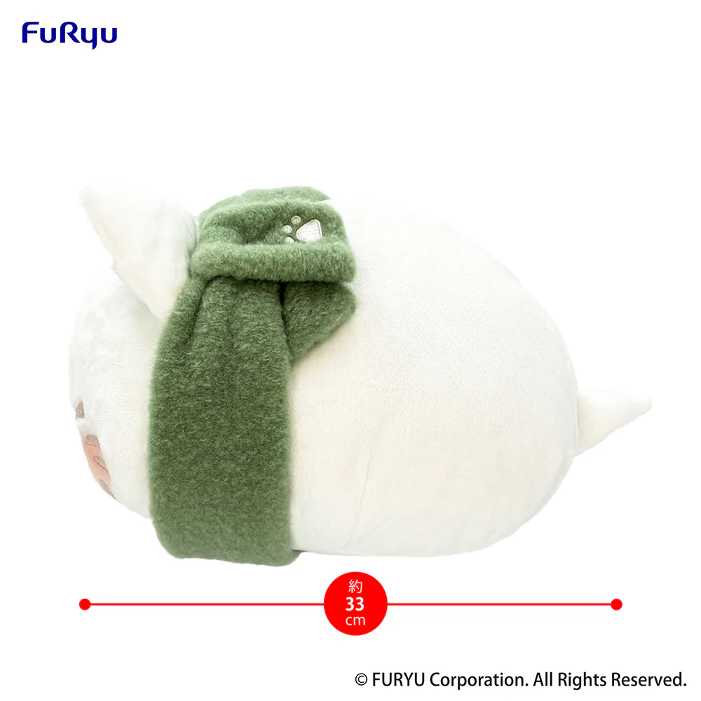 [Pre-order] Nemuneko Cat -  Nemuneko Cat (Green Scarf Ver.) Plushie FuRyu Corporation - Image 4