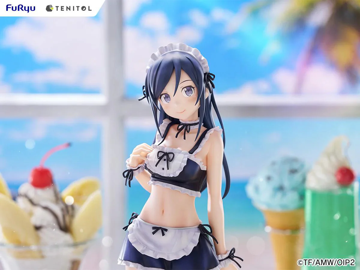 [Pre-order] OreImo - Ayase Aragaki (Swimsuit Maid Ver.) TENITOL TALL Non Scale Figure FuRyu Corporation - Image 2