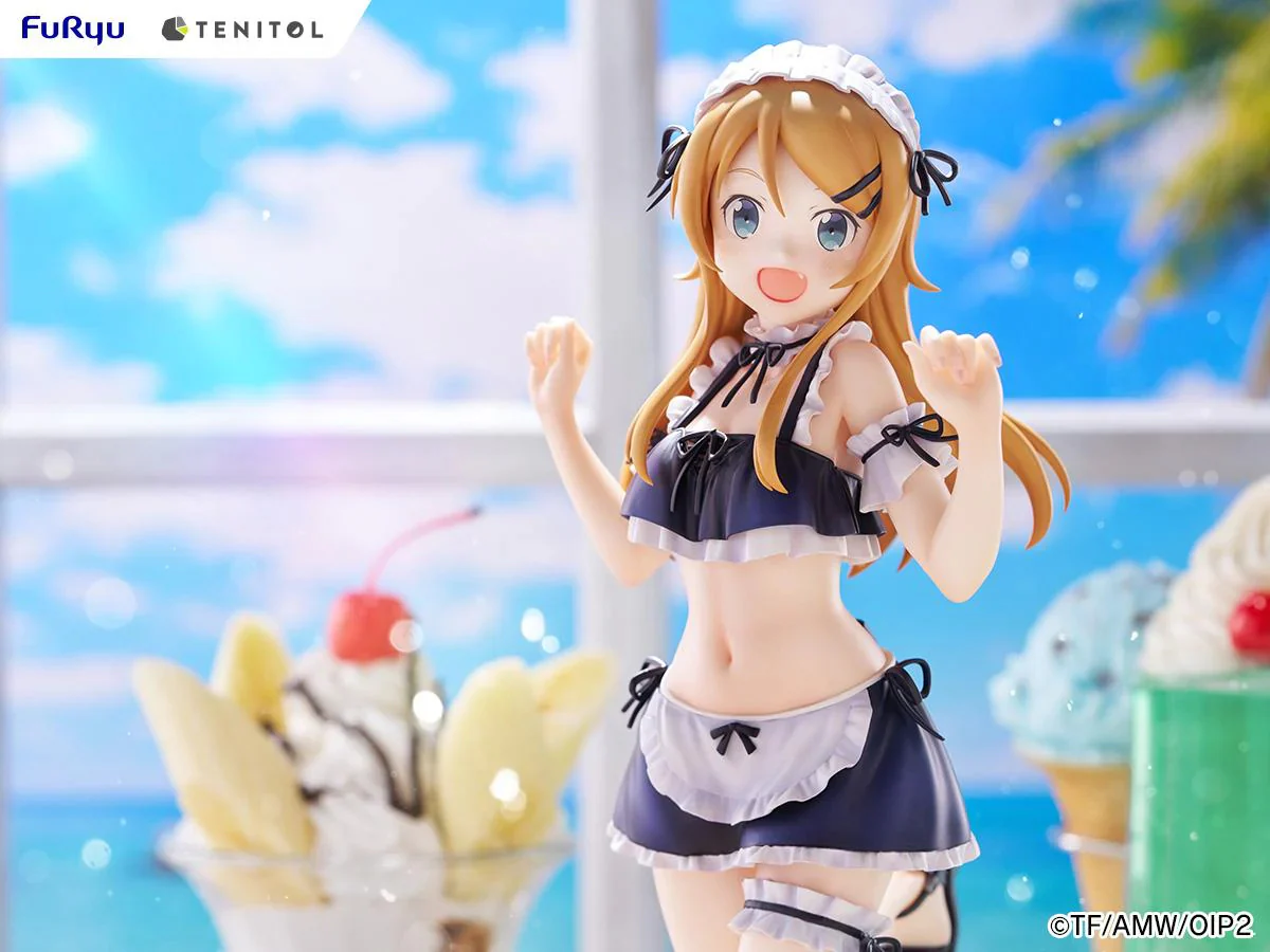 [Pre-order] OreImo - Kirino Kousaka (Swimsuit Maid Ver.) TENITOL TALL Non Scale Figure FuRyu Corporation - Image 2