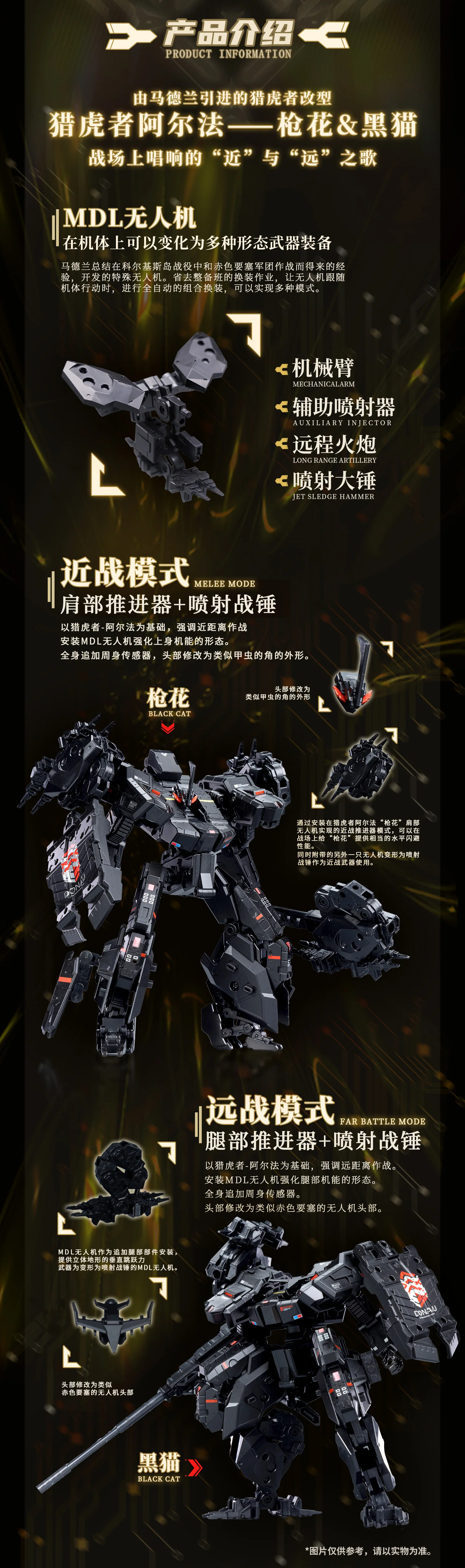 [Pre-order] Original Character - Tiger Hunt Type-Alpha Smokey Tiger (Gun Power & Black Tiger Set Of Two) Alloy Action Figure Big Firebird Toys - Image 8