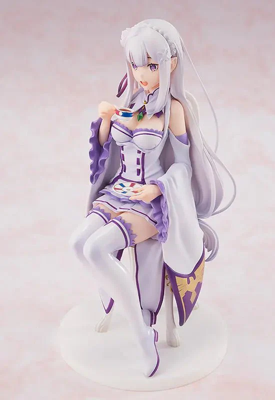 [Pre-order] Re:Zero -Starting Life In Another World - Emilia (Tea Party Ver. re-run) 1/7 Scale Figure KADOKAWA - Image 4