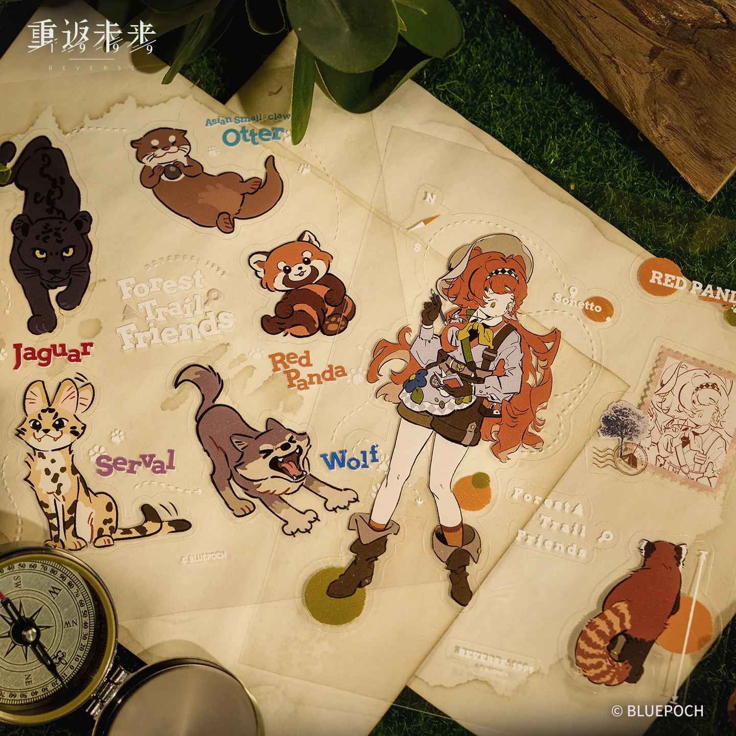 [Pre-order] Reverse: 1999 - Forest Trail Friends Sketch Style Stickers BLUEPOCH - Image 2