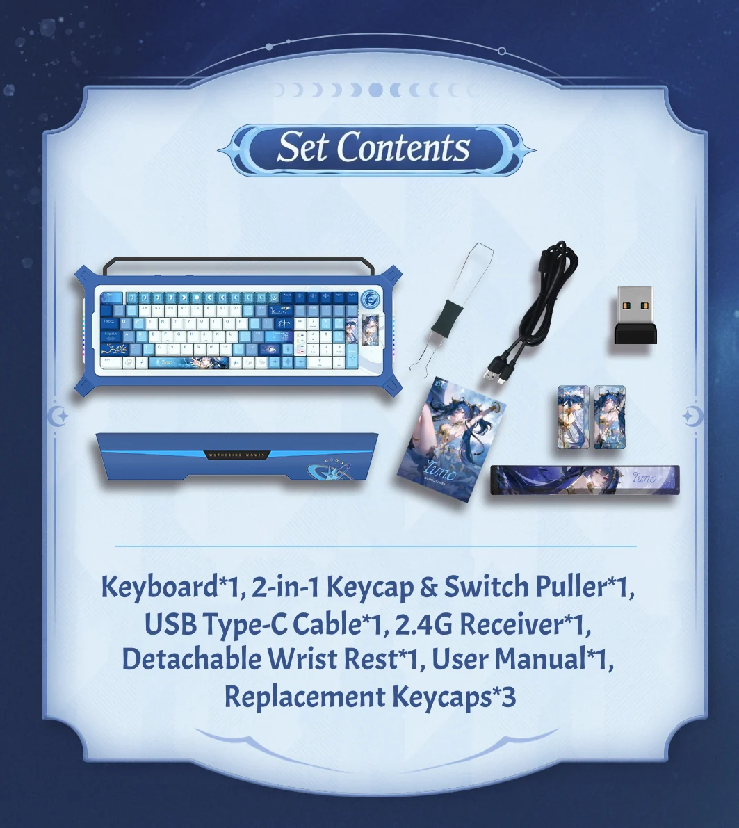 [Pre-order] Wuthering Waves - Iuno The Unmeasured One Mechanical Keyboard KURO GAMES - Image 6